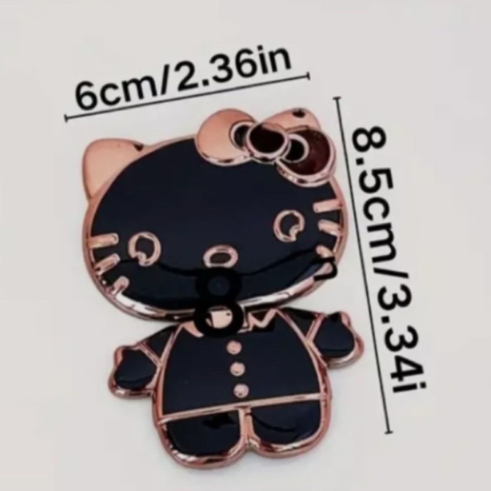 HELLO KITTY Mobile Ph Holder Back Sticker Foldable/Rotatable Makeup Mirror, NIP - Picture 11 of 11